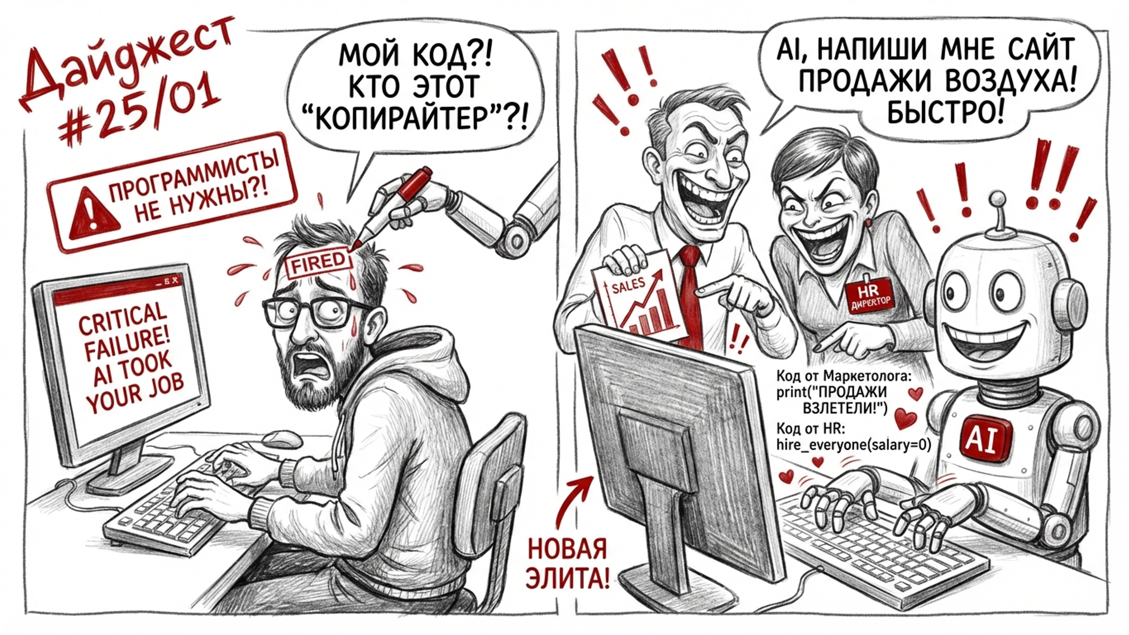 Дайджест 25 января: Маркетологи кодят, IT-отдел рыдает