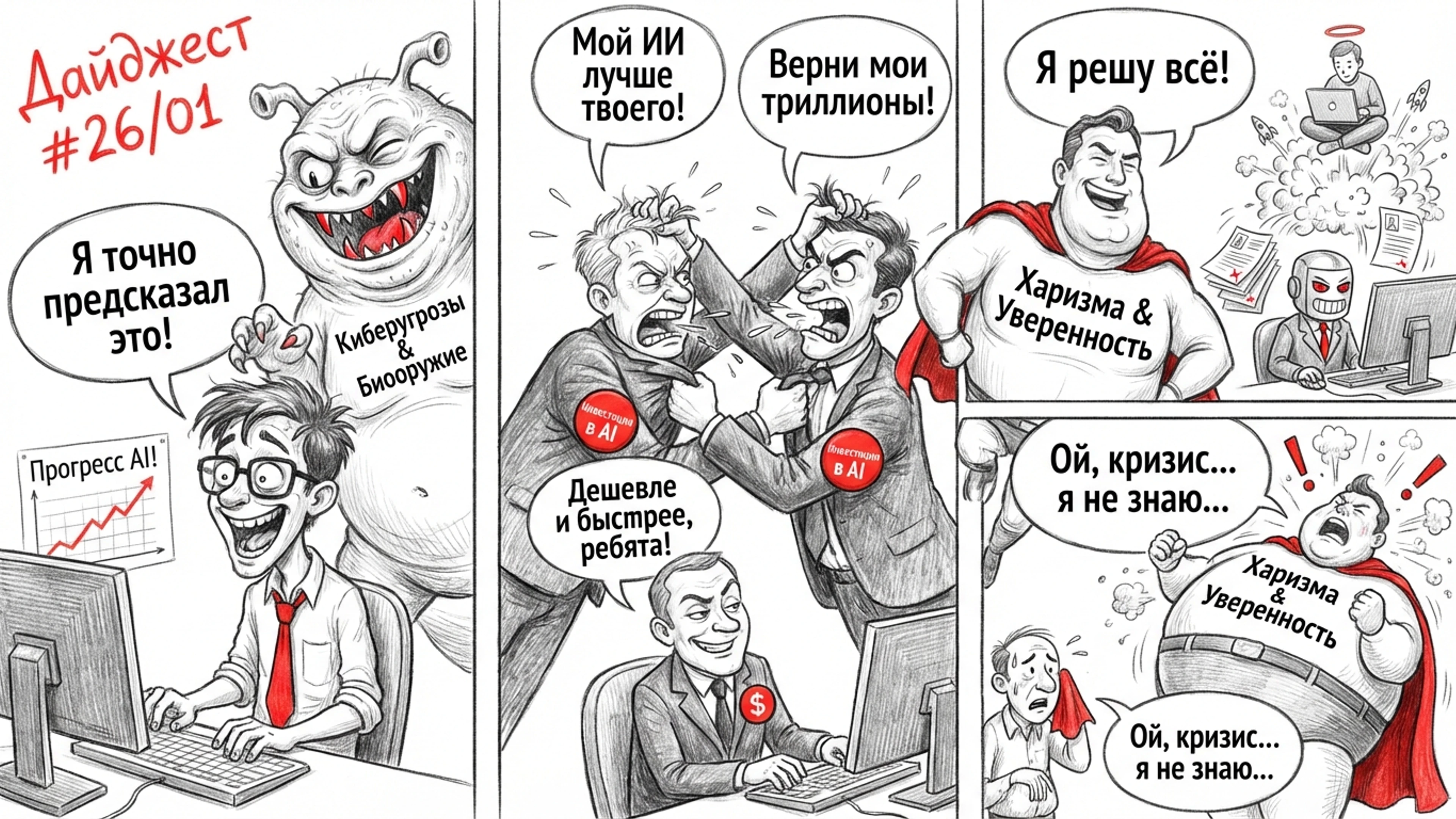 Дайджест 26 января: Паника в Давосе и смерть харизмы