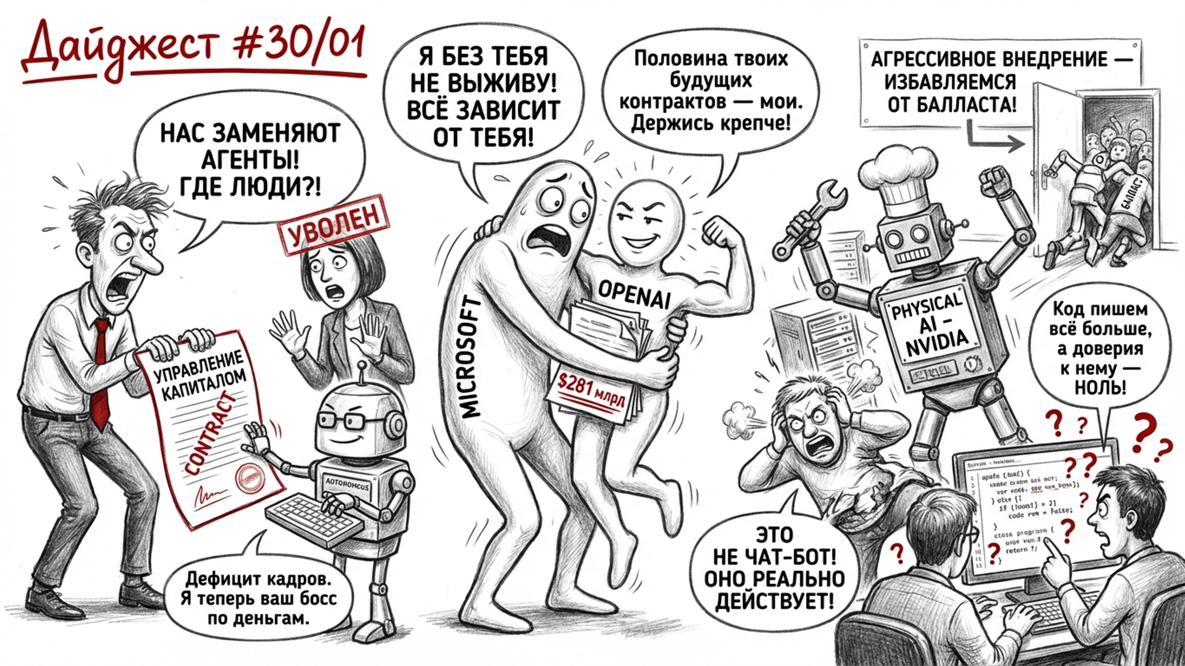 Дайджест 30 января: Кожаные мешки сдают полномочия