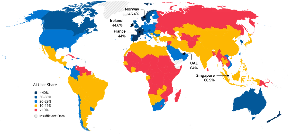 map - AI Diffusion by Economy H2 2025