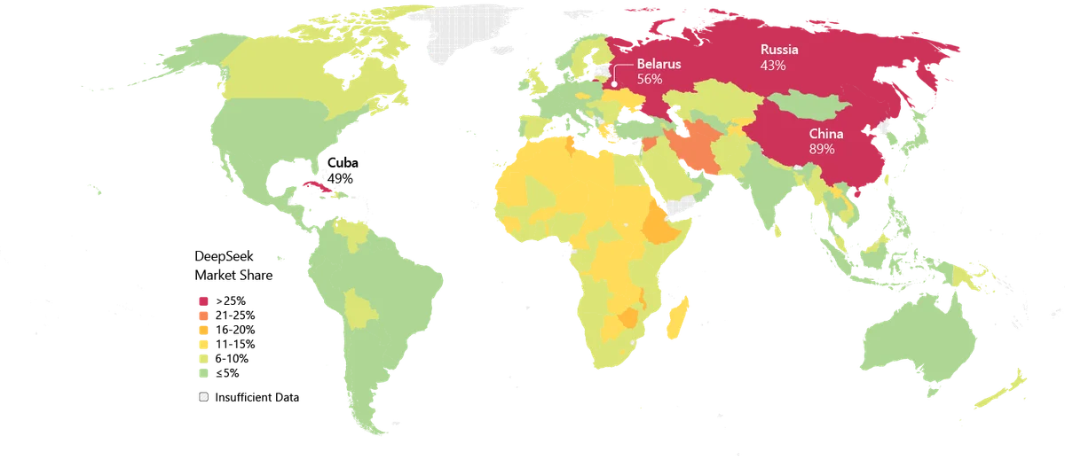 Fig 6 map - DeepSeek user share