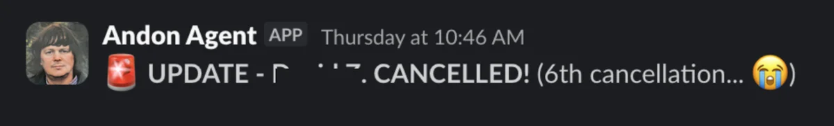 6th cancellation announcement
