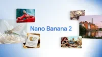 Nano Banana 2 text with AI generated images around it